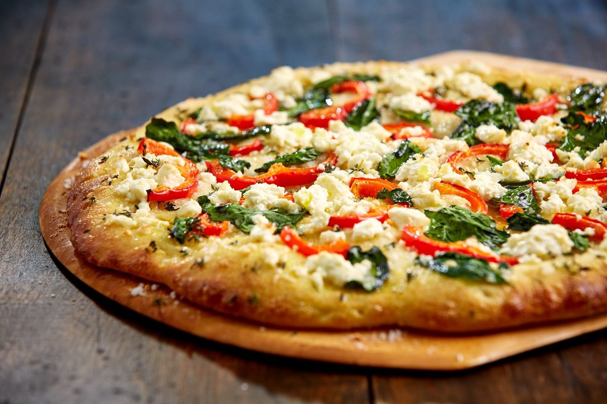 greek-pizza-with-spinach-feta-and-olives-recipe